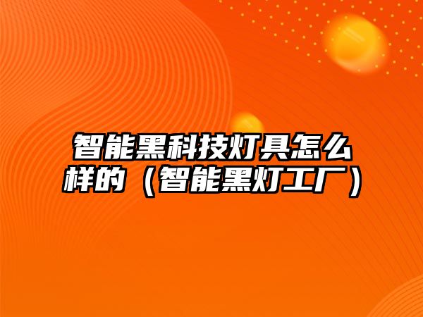 智能黑科技燈具怎么樣的（智能黑燈工廠）