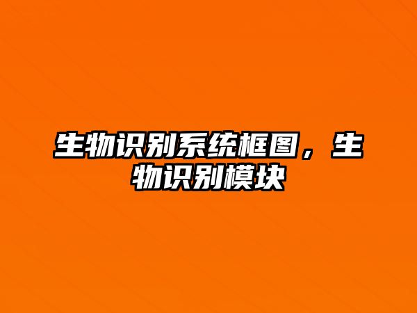 生物識別系統(tǒng)框圖，生物識別模塊