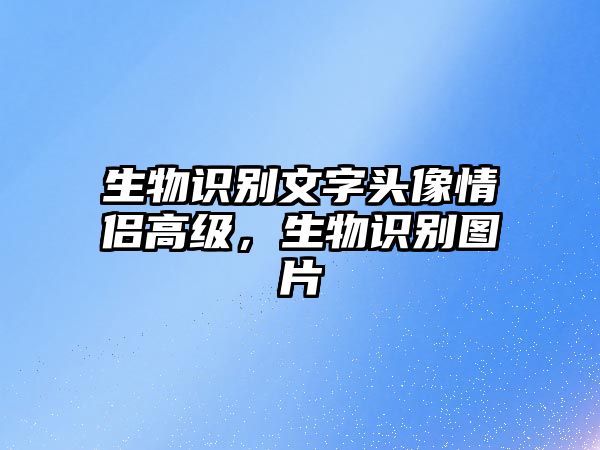 生物識別文字頭像情侶高級，生物識別圖片